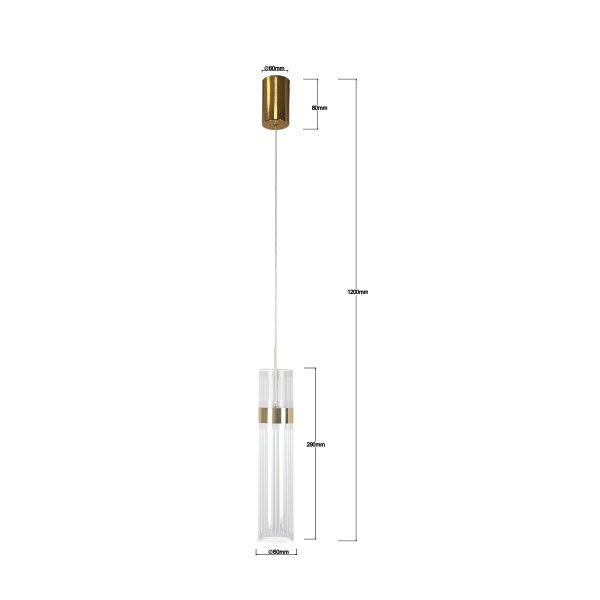 Designerska lampa wisząca w kolorze różowego złota nowoczesna art deco glamour AMBIENTE LED CCT LP-1510/1P GD Light Prestige