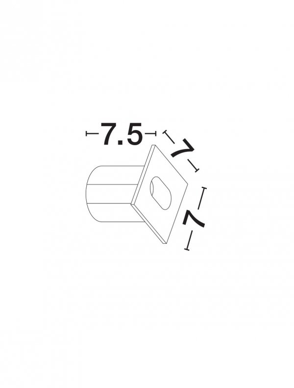 Oprawa wpuszczana kinkiet LED biały kwadratowa minimalistyczna nowoczesna IP65 ZALIRCO LE75334 Luces Exclusivas