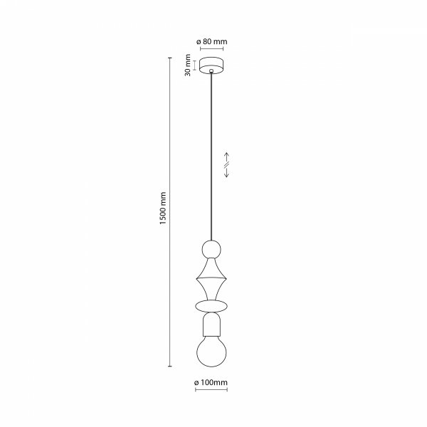 Wymiary techniczne TOWER 10959 TK-LIGHTING