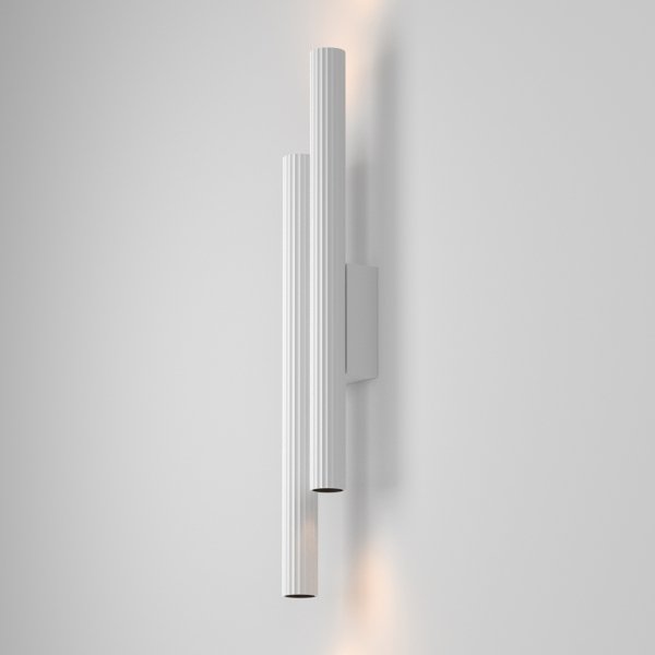 Lampa ścienna kinkiet nowoczesny designerski tuba LED aluminium biała Calipso MAYTONI C082WL-24W2.7K-W