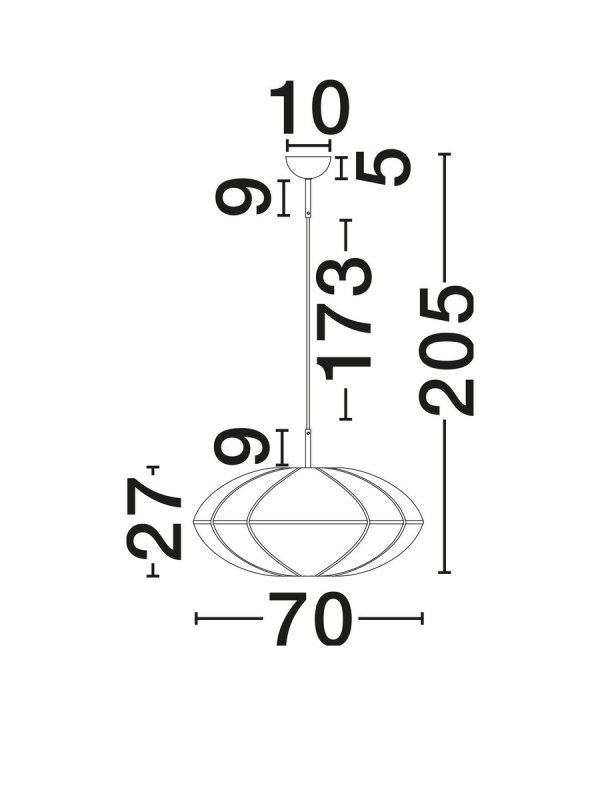 Lampa wisząca lniany abażur owalny retro nowoczesna klasyczna dekoracyjna do sypialni salonu Luces Exclusivas