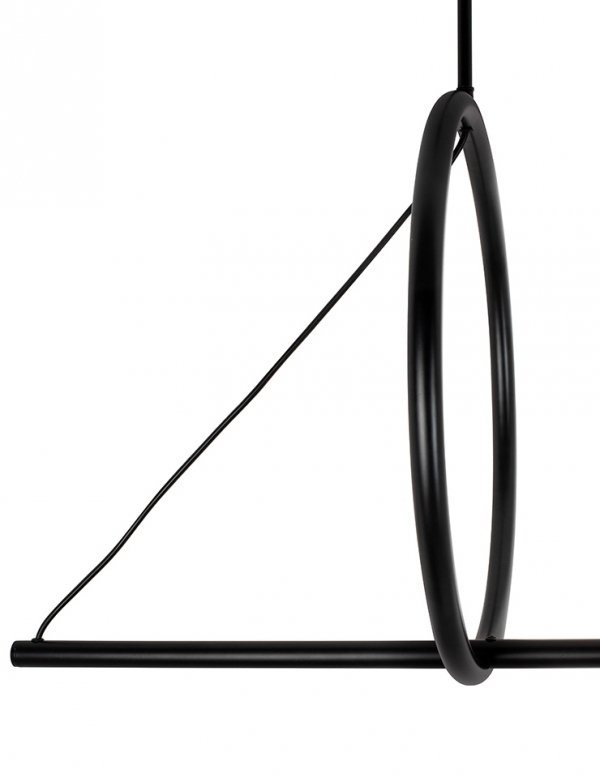 Designerska lampa wisząca salonowa okrąg listwa czarna geometryczna STICK MSE1501100534 MOOSEE King Home