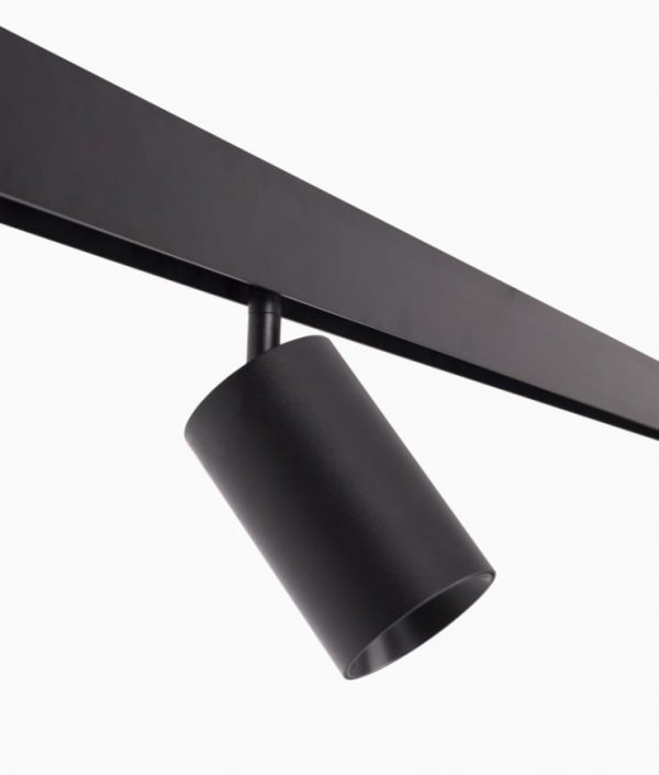  Reflektor do szynoprzewodu magnetycznego LED czarna tuba minimalistyczna nowoczesna regulowana On-Off  M0010N MAXLIGHT