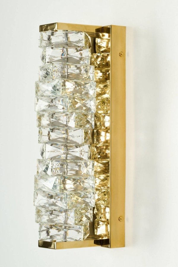 Kryształowy Kinkiet Ścienny Glamour Złoty LED FLORENCE AZ6188 AZZARDO