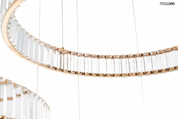 Kryształowa Złota Lampa Wisząca Glamour LIBERTY MSE1501100189 MOOSEE