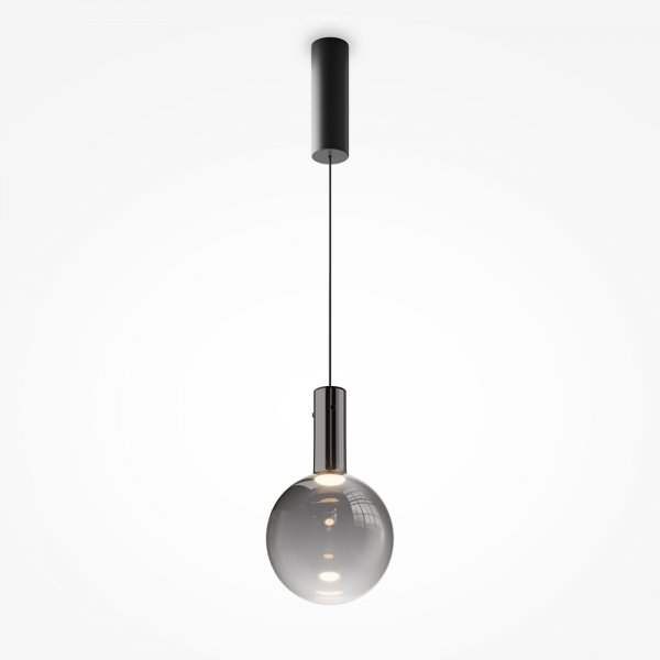 Nowoczesna Lampa Wisząca LED Czarny Szklany Klosz Kula NEBULA MOD182PL-L4B3K MAYTONI