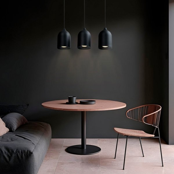 Prosta elegancka lampa wisząca metalowa loftowa minimalistyczna NILO LP-0110/3L BK LIGHT PRESTIGE