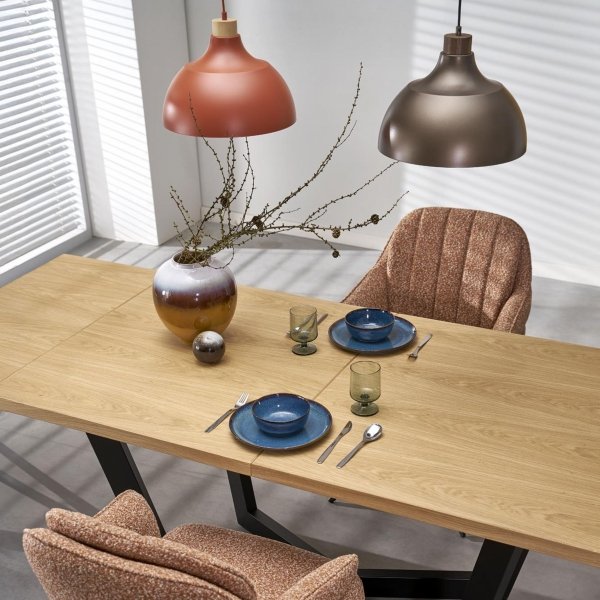 Minimalistyczna lampa wisząca w stylu rustykalnym kolor brick z elementem drewnianym CAP BRICK 6927 TK-Lighting 