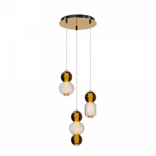 Szklana Designerska Lampa Wisząca LED Nowoczesna DROP MOD273PL-L33G3K MAYTONI