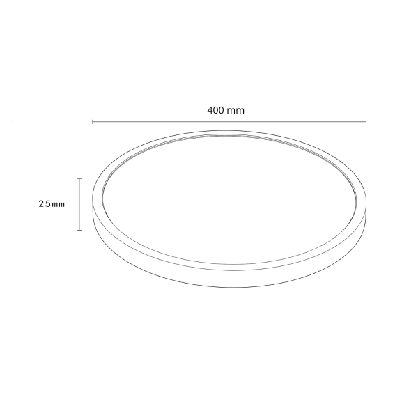 Plafon Sufiitowy Okrągły LED CCT Biały CALIFORNIA LP-2505/1C-40 BK LIGHT PRESTIGE