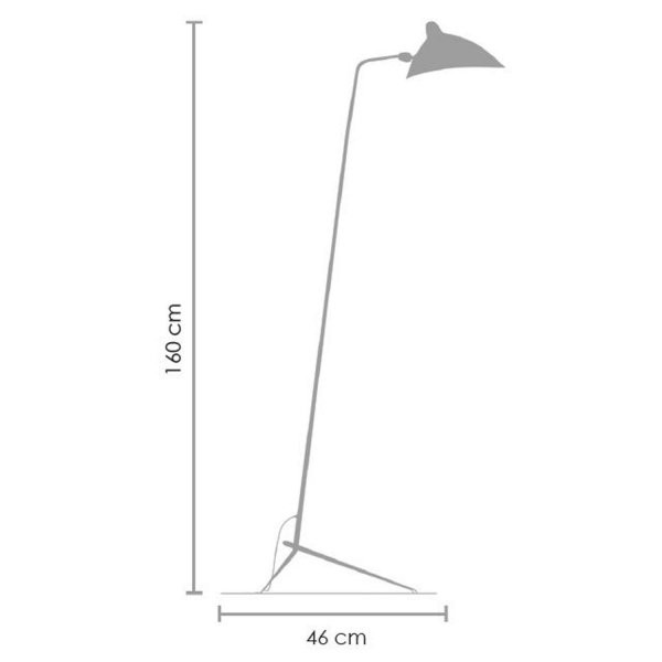 Lampa podłogowa stojąca czarna designerska klasyczna minimalistyczna do salonu sypialni CRANE F8701 Step Into Design