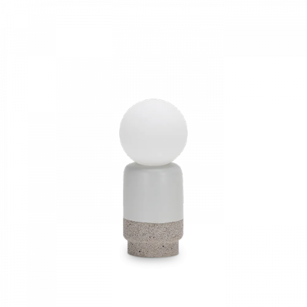 Lampka Biurkowa Minimalistyczna Ceramiczna Biała CREAM 305264 IDEAL LUX