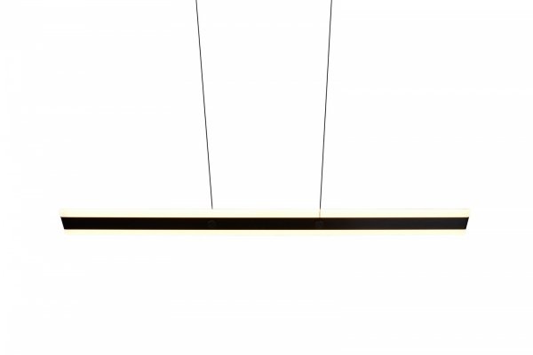 Nowoczesna uniwersalna lampa wisząca LED minimalistyczna czarna metalowa listwa podłużna ściemnialna ARCOLA 331210132 Trio