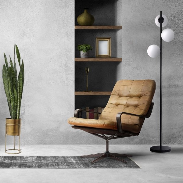Elegancka nowoczesna czarna lampa stojąca podłogowa białe szklane kule DORADO  LP-002/3F BK Light Prestige
