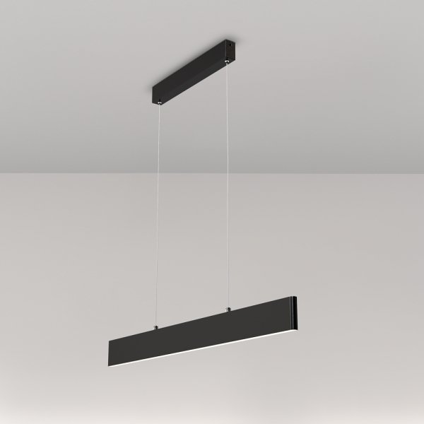 Minimalistyczna nowoczesna lampa wisząca LED listwa metalowa czarna regulacja wysokości Step MAYTONI P010PL-L23B4K