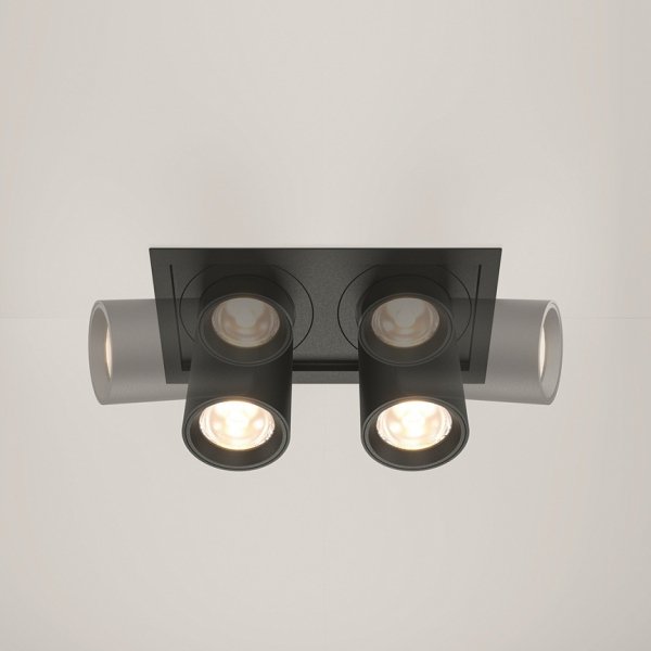 Czarna Nowoczesna Oprawa Wpuszczana Downlight HIDDEN Maytoni DL095-02-10W3K-B LED 20W