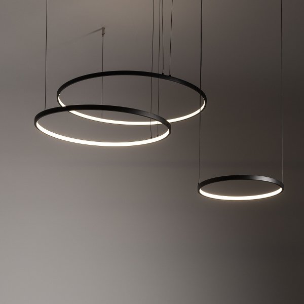 Nowoczesna Czarna Lampa Wisząca LED Okrąg CIRCOLO 10817 Nowodvorski Lighting