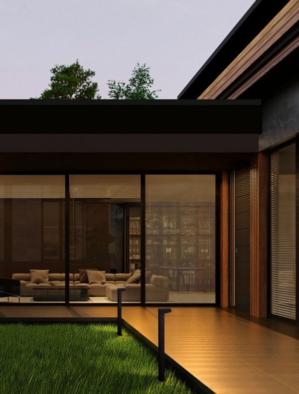 Minimalistyczny słupek ogrodowy klasyczny LED prostokątny aluminiowy czarny uniwersalny IP65 CALMARE LE75121 Luces Exclusivas