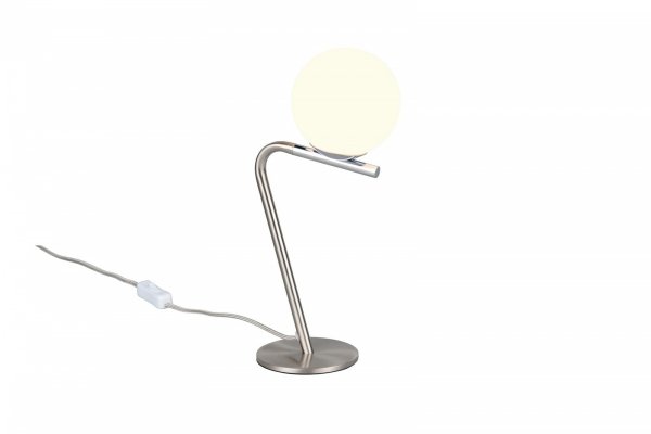 Minimalistyczna lampa stołowa nocna szklany klosz kula FLAMING 568900107 TRIO SELECT