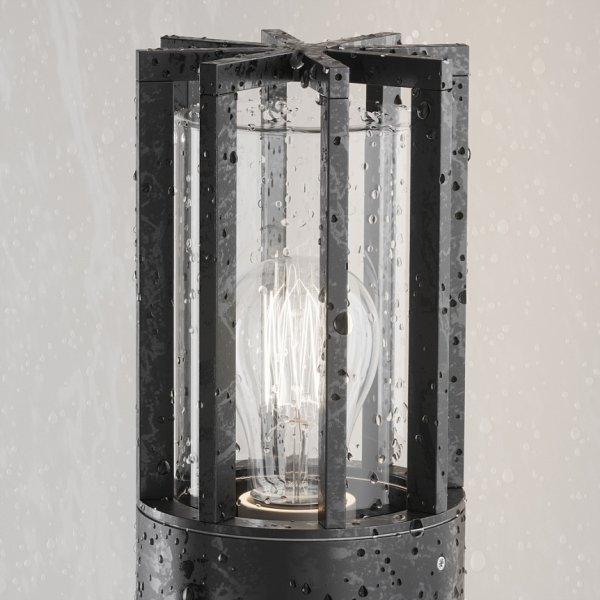 Minimalistyczny Słupek Ogrodowy Zewnętrzna lampa Stojąca Grafitowa Barrel Maytoni O453FL-01GF