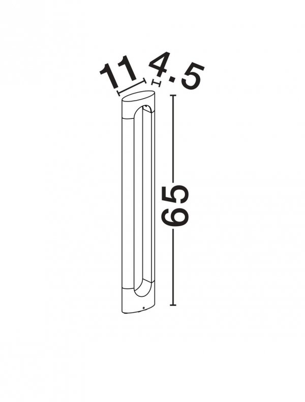 Minimalistyczny słupek ogrodowy uniwersalny LED aluminiowy kolor antracyt prostokąt IP65 LUNQUERA LE75103 Luces Exclusivas