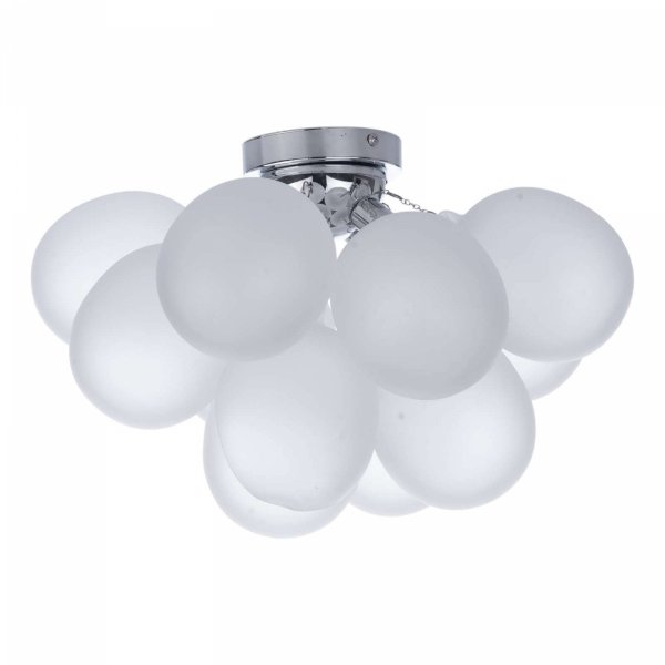 Nowoczesny Plafon Sufitowy Białe Kule Szklane BUBBLES BUB5202 DAR LIGHTING