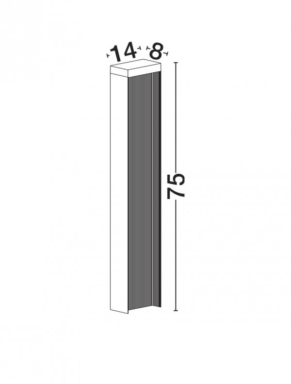 Minimalistyczny słupek ogrodowy klasyczny LED aluminiowy kolor antracyt prostokątny IP65 ONZULIA LE75116 Luces Exclusivas
