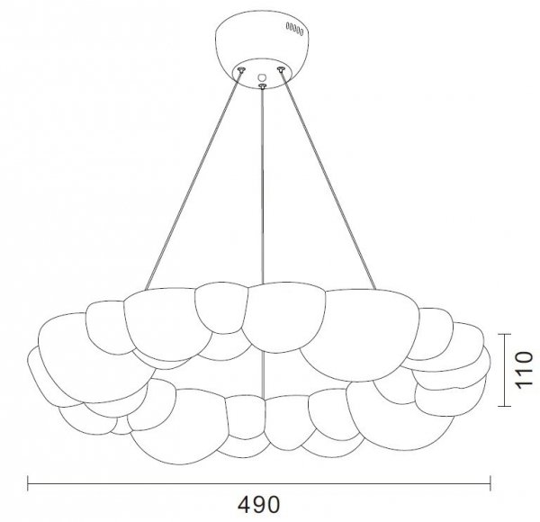 Lampa Wisząca chmurka LED Cloud 50cm Biała 32W 4000K Step into Design ST-DL6123P-50