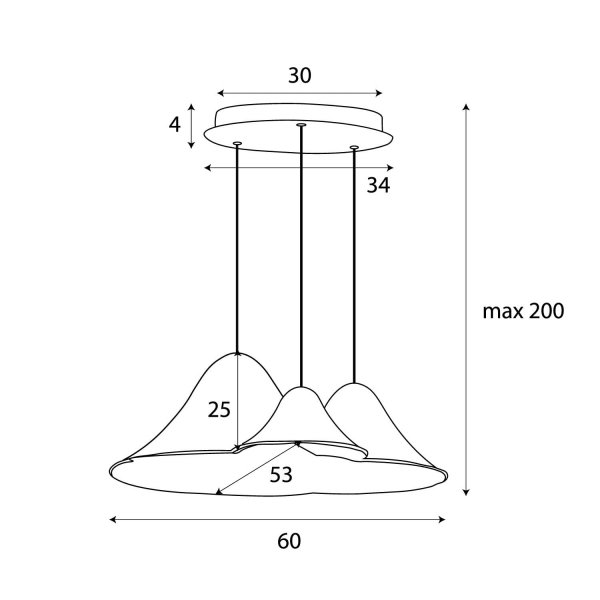 Designerska Lampa Wisząca Nowoczesna Czarny Klosz BELLMOND P0565 MAXLIGHT
