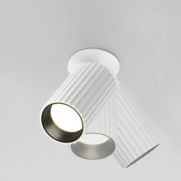 Lampa sufitowa lampa wbudowana tuba regulowana aluminium biała Calipso MAYTONI C110CL-01-GU10-W