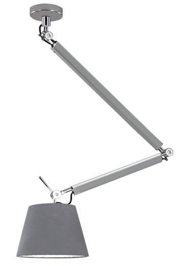 NOWOCZESNA LAMPA SUFITOWA WISZĄCA  AZZARDO ZYTA M PENDANT MD2300-M ALU/GR