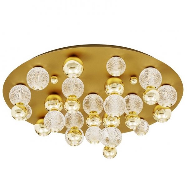 ZŁOTY Plafon Kryształowe Kule Glamour LUCES EXCLUSIVAS BRILLE 9695700 Molekularna Lampa Art Deco