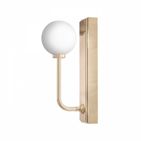 Kinkiet do łazienki złoty Art Deco szklana kula ERO Parette Gold IP44 OR85617 Orlicki Design 