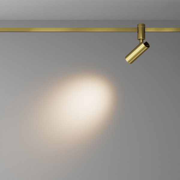 Ścieżka świetlna lampa szynowa regulowana LED aluminium mosiądz Focus LED MAYTONI TR144-1-5W2.7K-W-BS-DE 