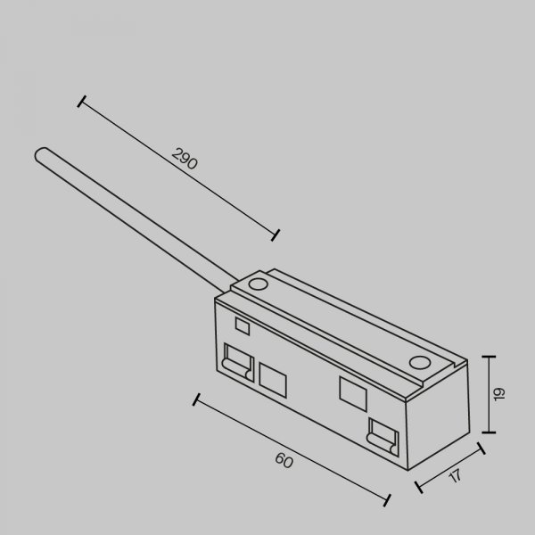 Zasilanie Do Szynoprzewodu Magnetycznego MAGNETIC TRACK SYSTEM EXILITY TRA034B-42B-1 MAYTONI