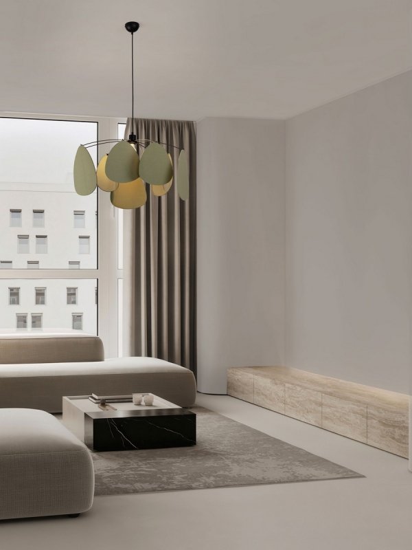 Nowoczesna Lampa Wisząca Lniana Zielona 50 cm Luces Exclusivas 