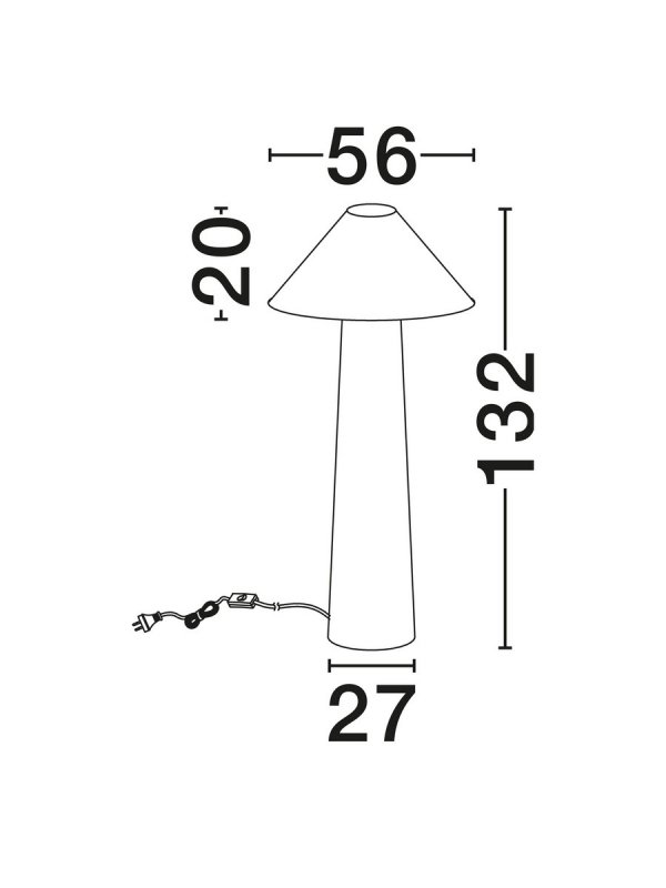 Lampa podłogowa stojąca lniana abażurowa biała rystykalna boho industrialna Luces Exclusivas