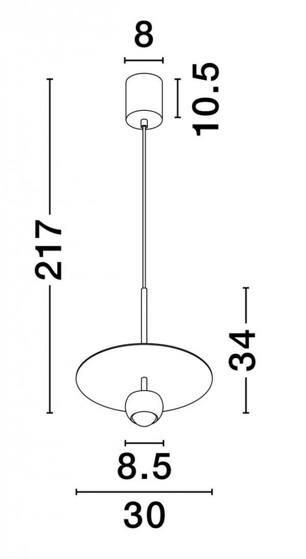 Elegancka lampa wisząca LED kolor biały BAILA LE44534 Luces Exclusivas