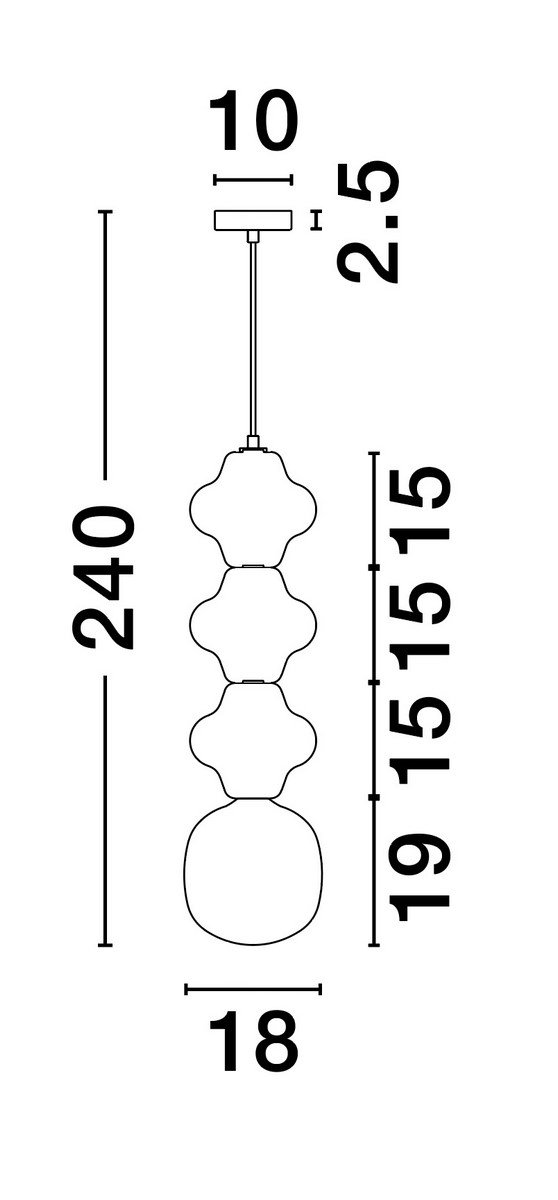 Designerska Lampa Wisząca z Ceramiki w Kolorze Beżowym Luces Exclusivas VILROSA LE44570