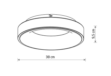 Nowoczesna Oprawa Sufitowa Plafon NIKKI ROUND LED BLACK 32W 4000K 11210 Nowodvorski Lighting