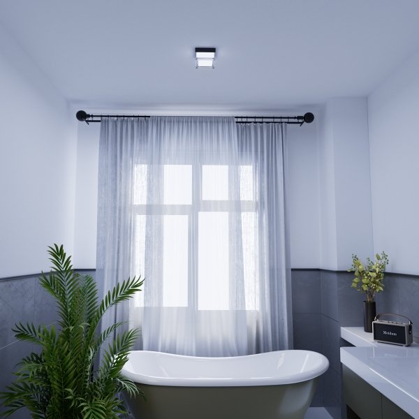 Nowoczesny czarny plafon sufitowy LED Nafis PLF-53628-BK Italux