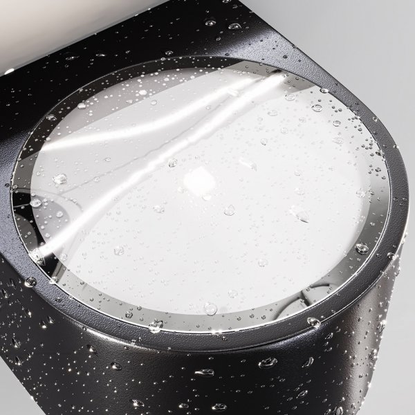 Nowoczesny kinkiet elewacyjny zewnętrzny LED aluminium grafitowy podświetlający ścianę Blow MAYTONI O435WL-L5GF3K