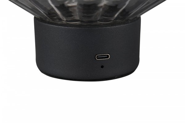 Dekoracyjna Lampka Stołowa LED Dymiony Szklany Klosz LORD R57761154 RL