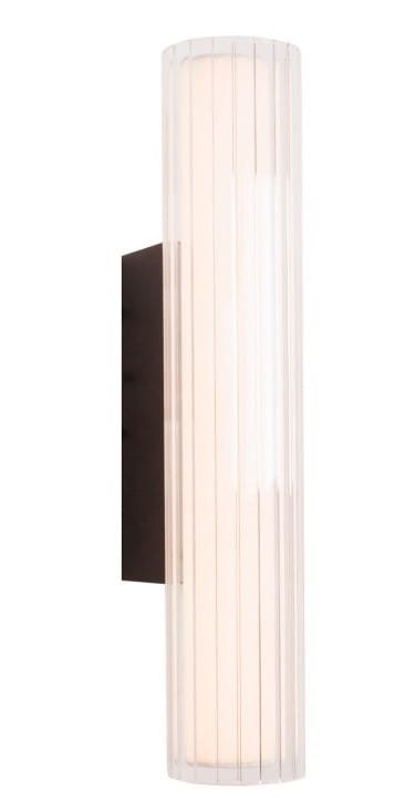 Nowoczesny Kinkiet Ścienny Szklany LED Czarne Elementy FAYETTE W0363 MAXLIGHT