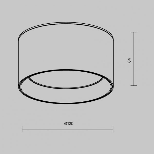 Lampa Sufitowa Tuba Biała LED MAYTONI VEGA C089CL-12W3K-W