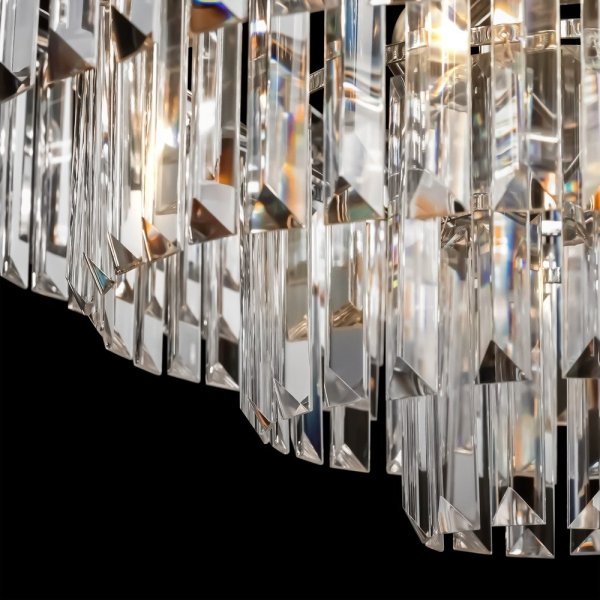 Żyrandol Kryształowy w Kolorze Mosiądzu MAYTONI REVERO MOD085PL-12BS Kryształowa Lampa Wisząca w Neoklasycznym Stylu