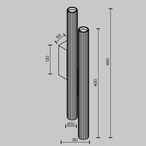 Lampa ścienna kinkiet nowoczesny designerski tuba LED aluminium biała Calipso MAYTONI C082WL-24W2.7K-W