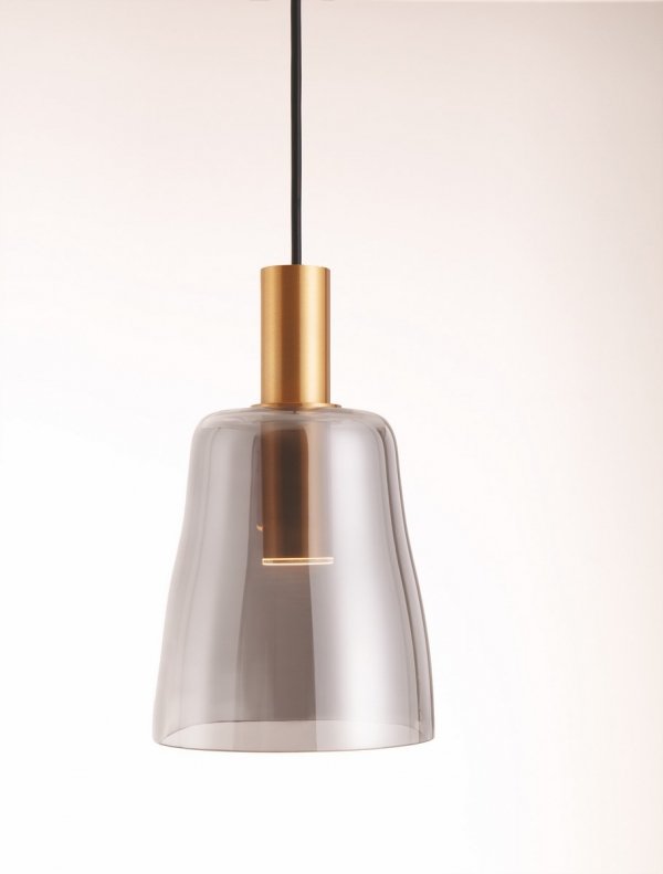 Złota lampa wisząca ze szklanym kloszem IQUITOS LE44846 Luces Exlusivas
