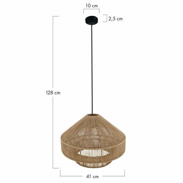 Lampa sufitowa jutowa 41x41x28cm