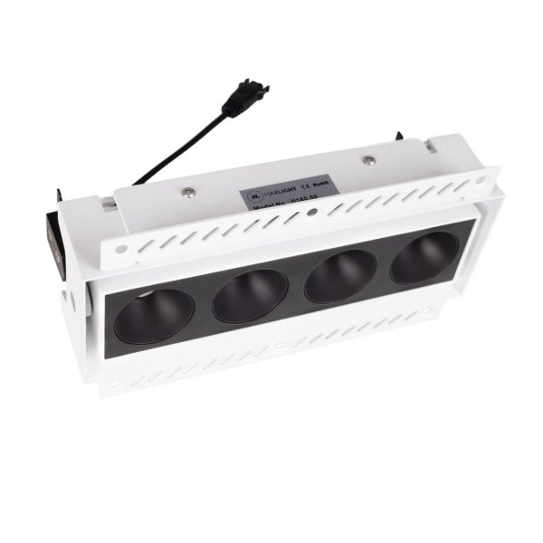 Oprawa wpustowa do skompletowania minimalistyczna prostokąt biała metalowa Modular H180.08 MAXLIGHT 